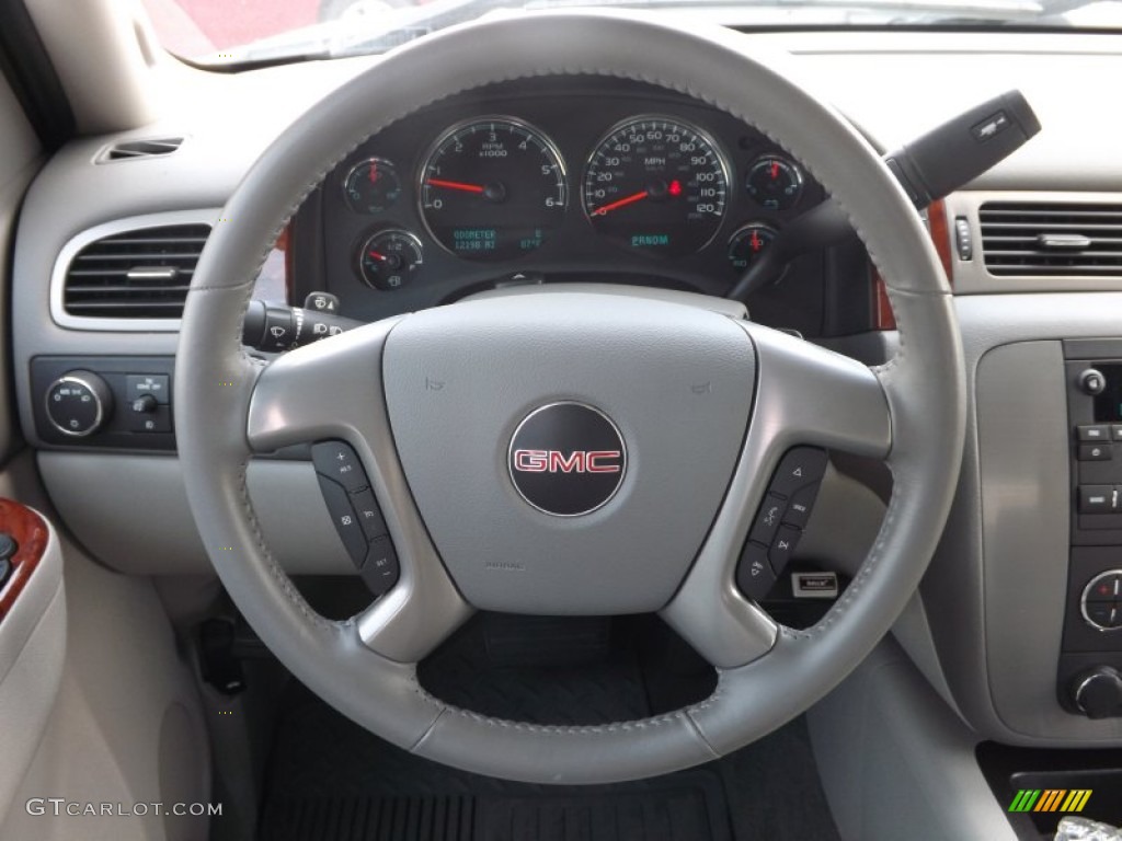 2011 GMC Sierra 1500 SLT Crew Cab 4x4 Dark Titanium/Light Titanium Steering Wheel Photo #81529950