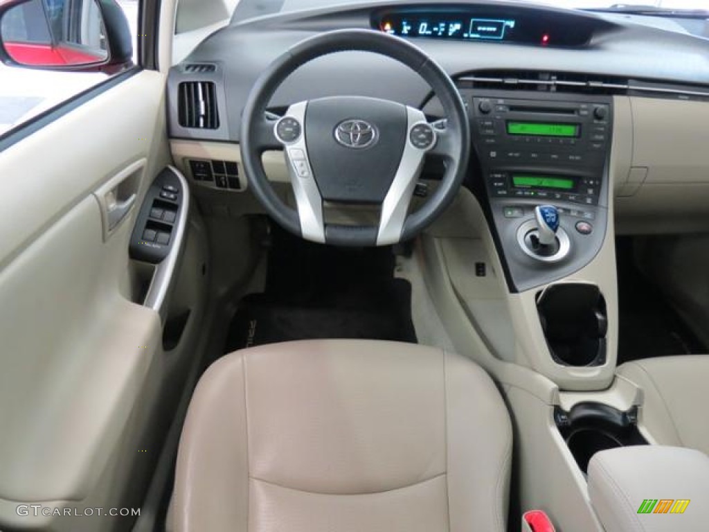 2011 Toyota Prius Hybrid V Bisque Dashboard Photo #81531641