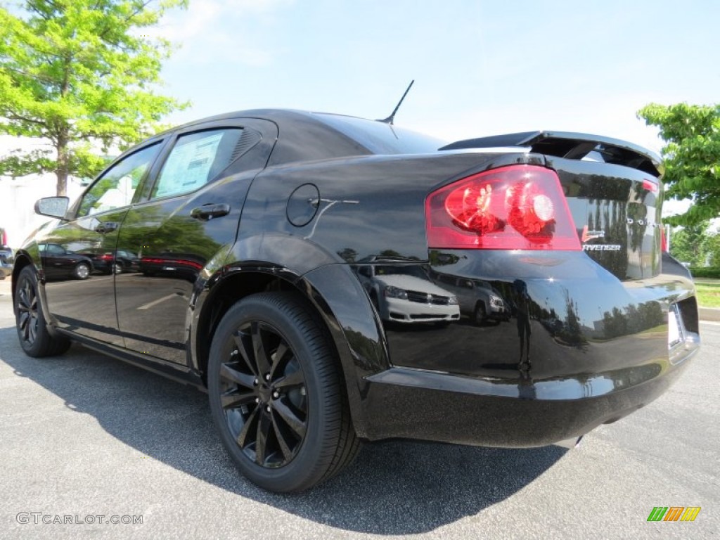 Black 2013 Dodge Avenger SE V6 Blacktop Exterior Photo #81531824