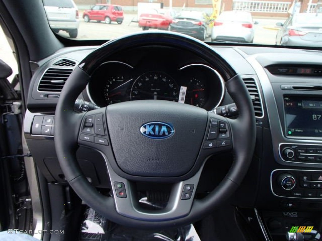 2014 Kia Sorento SX V6 AWD Gray Steering Wheel Photo #81531868