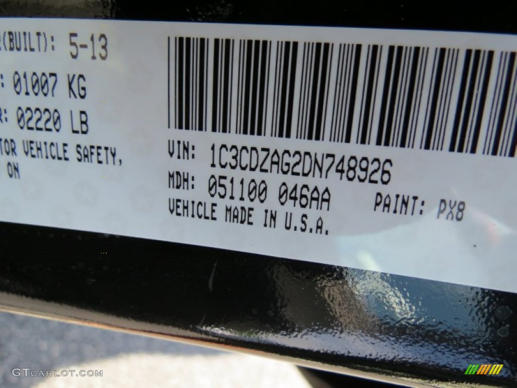 2013 Dodge Avenger SE V6 Blacktop Parts Photos