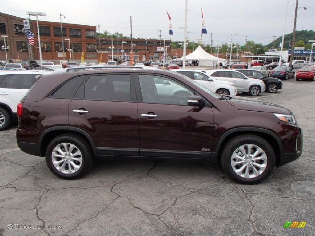 2014 Sorento EX V6 AWD - Dark Cherry / Black photo #1