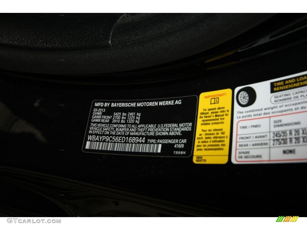 2014 6 Series Color Code 416 for Carbon Black Metallic Photo #81532440