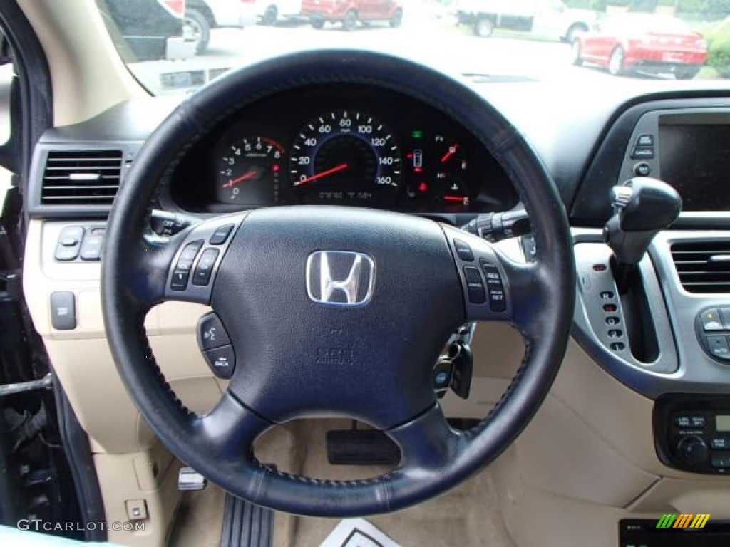2007 Honda Odyssey EX-L Ivory Steering Wheel Photo #81532519