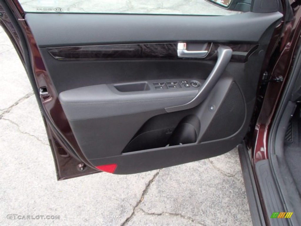 2014 Kia Sorento EX V6 AWD Black Door Panel Photo #81532577