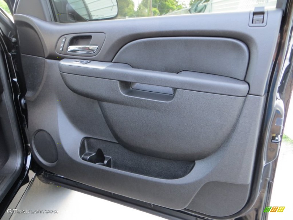 2012 Chevrolet Silverado 1500 LTZ Extended Cab Ebony Door Panel Photo #81532808