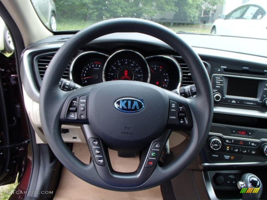 2013 Kia Optima LX Gray Steering Wheel Photo #81533043
