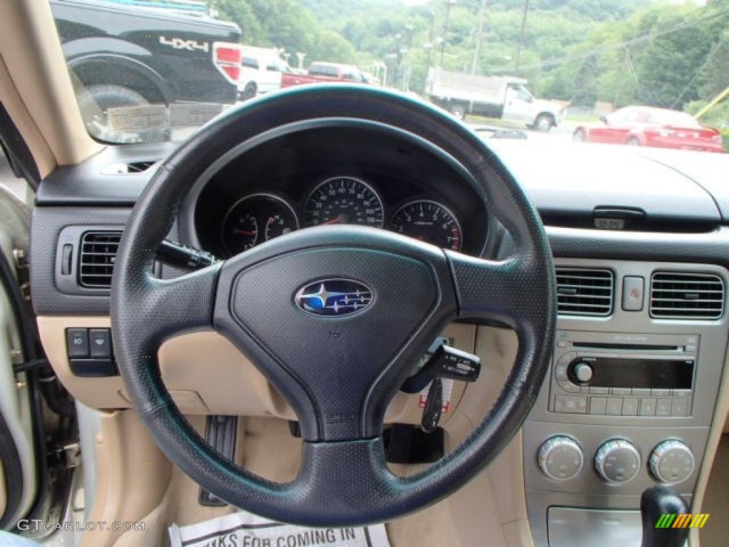 2005 Subaru Forester 2.5 XS Beige Steering Wheel Photo #81533911