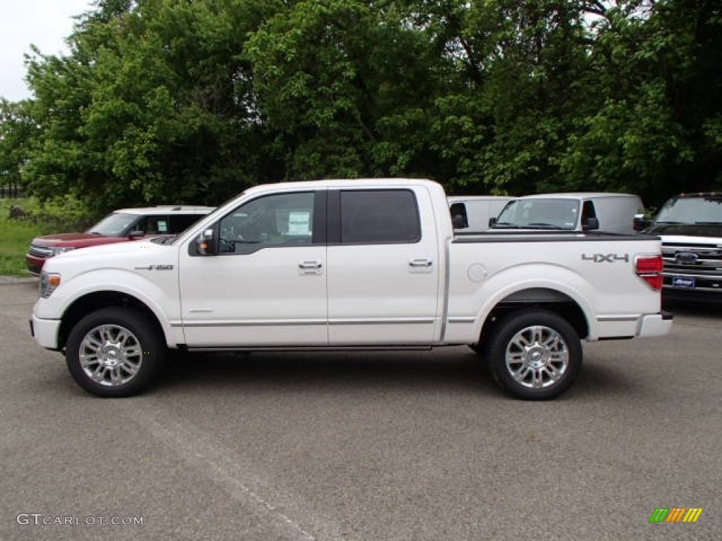 2013 F150 Platinum SuperCrew 4x4 - White Platinum Metallic Tri-Coat / Platinum Unique Pecan Leather photo #5