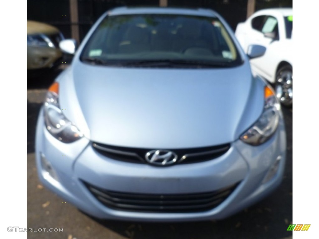 2012 Elantra Limited - Blue Sky Metallic / Beige photo #2