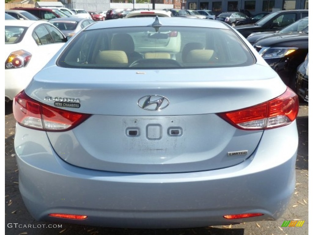 2012 Elantra Limited - Blue Sky Metallic / Beige photo #6