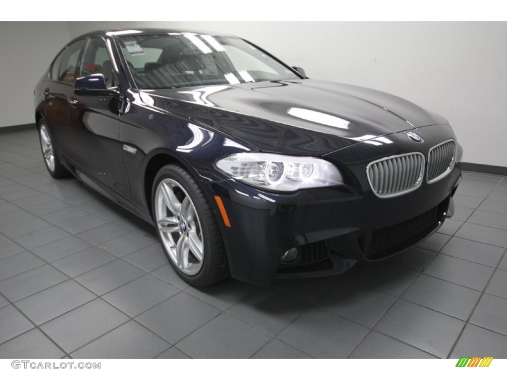 2013 5 Series 550i Sedan - Carbon Black Metallic / Black photo #1