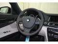 2013 BMW 7 Series Ivory White/Black Interior Steering Wheel Photo