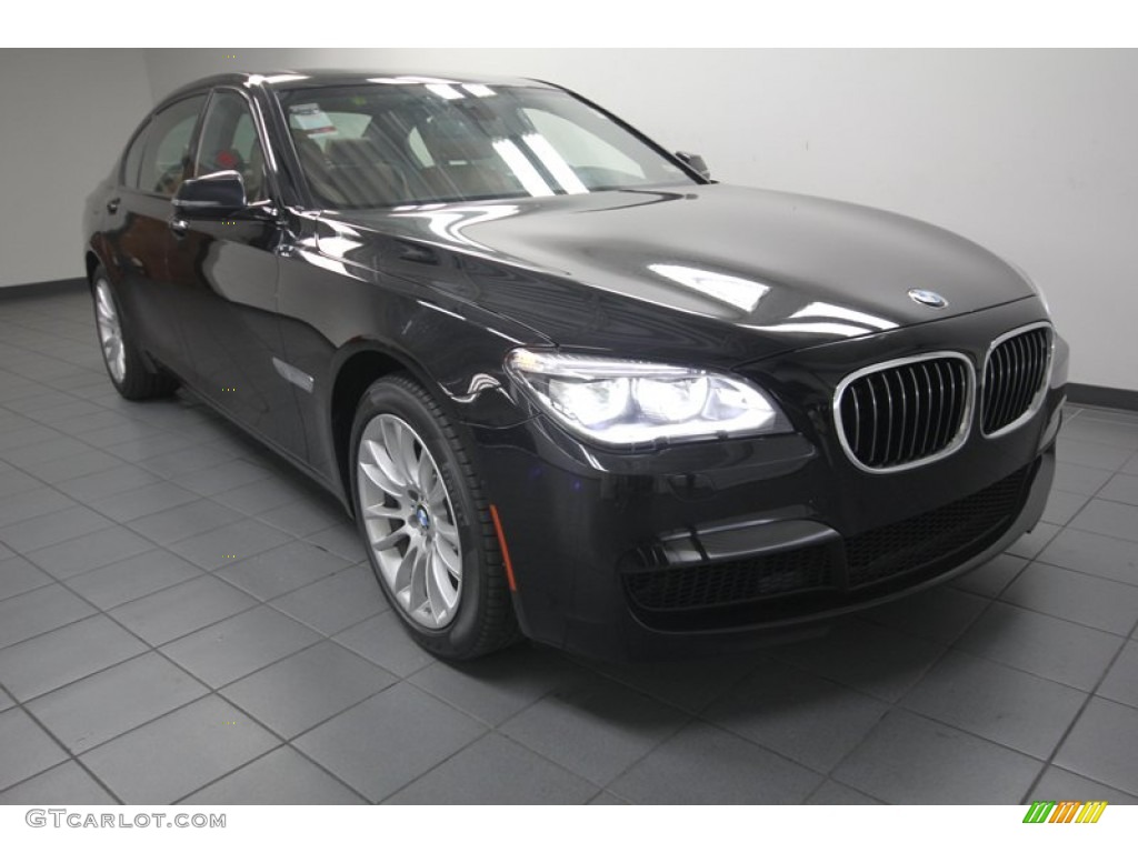 2013 7 Series 750Li Sedan - Black Sapphire Metallic / Saddle/Black photo #1