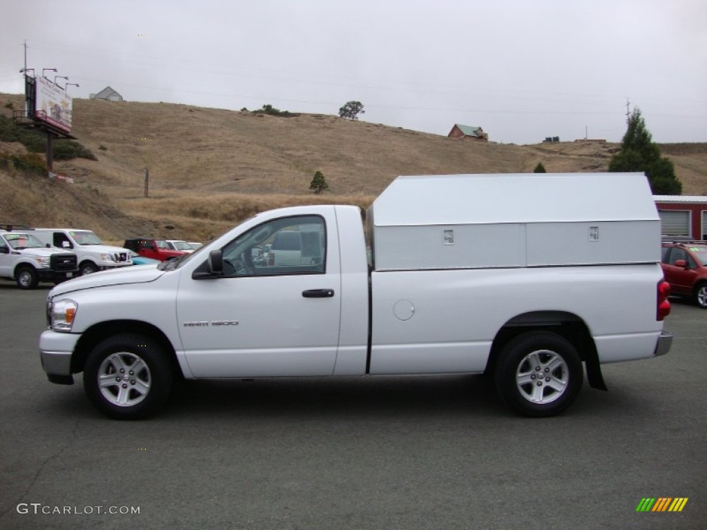 2007 Ram 1500 SLT Regular Cab - Bright White / Medium Slate Gray photo #4