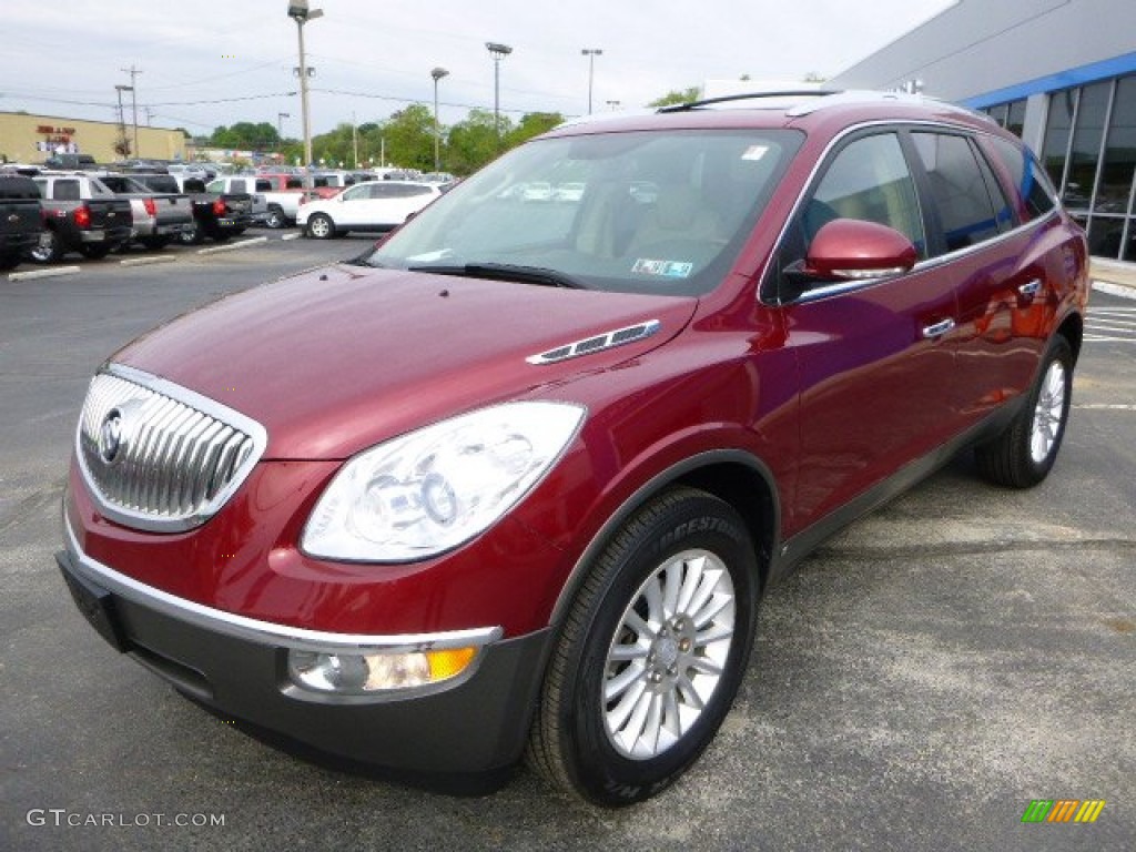 2008 Enclave CXL - Red Jewel / Cashmere/Cocoa photo #7