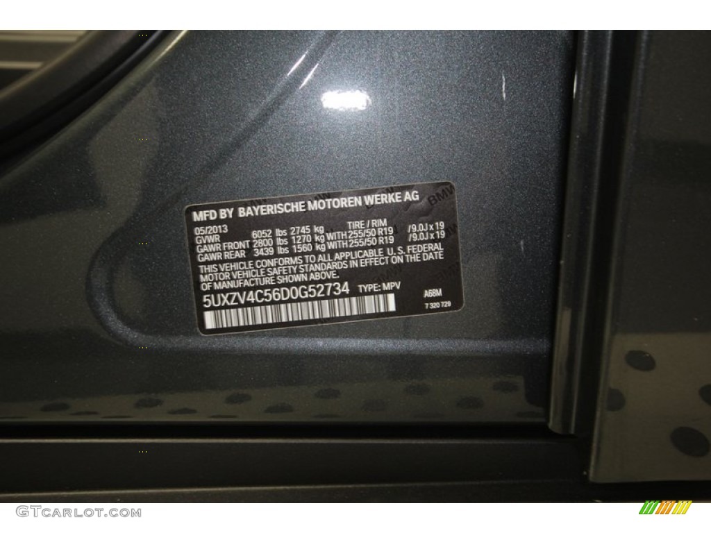 2013 X5 xDrive 35i Premium - Platinum Gray Metallic / Black photo #9