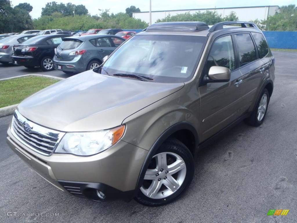 2009 Forester 2.5 X Premium - Topaz Gold Metallic / Platinum photo #1