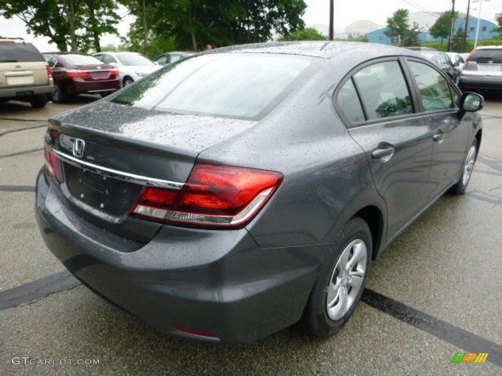 2013 Civic LX Sedan - Polished Metal Metallic / Black photo #3