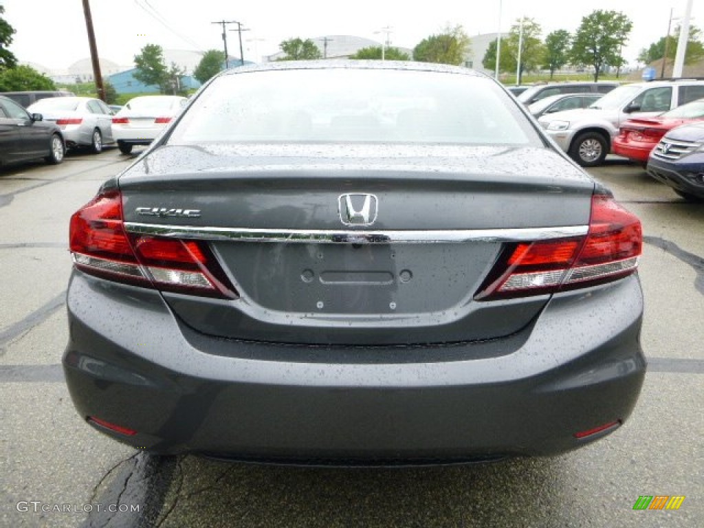 2013 Civic LX Sedan - Polished Metal Metallic / Black photo #4