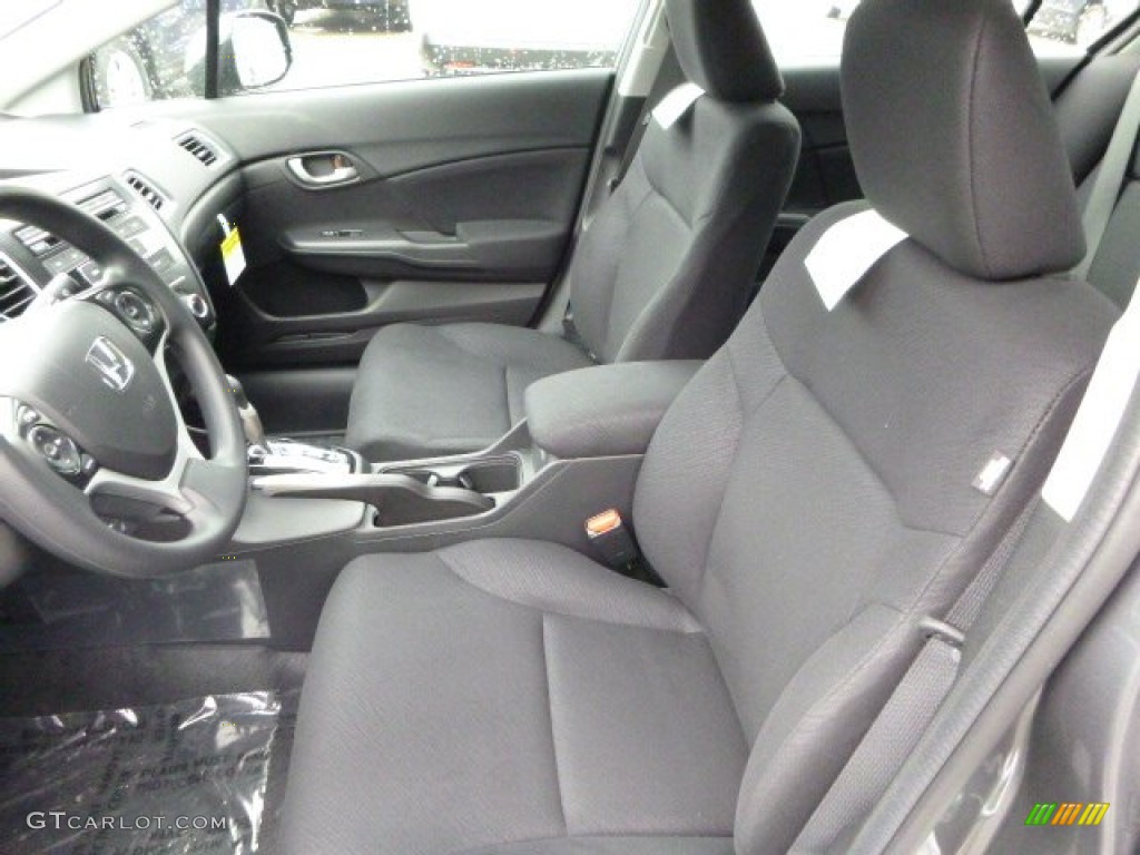 2013 Civic LX Sedan - Polished Metal Metallic / Black photo #10