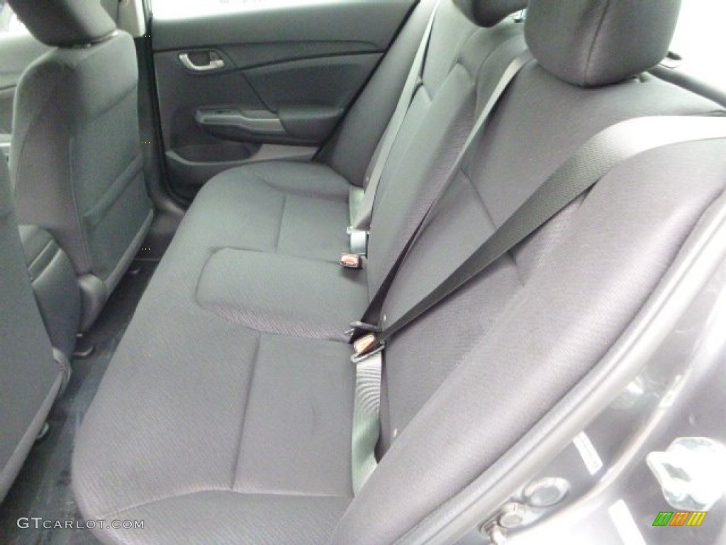 2013 Civic LX Sedan - Polished Metal Metallic / Black photo #11