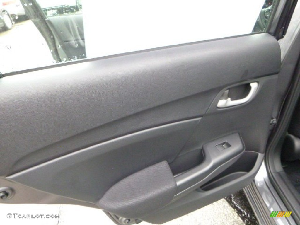 2013 Civic LX Sedan - Polished Metal Metallic / Black photo #13