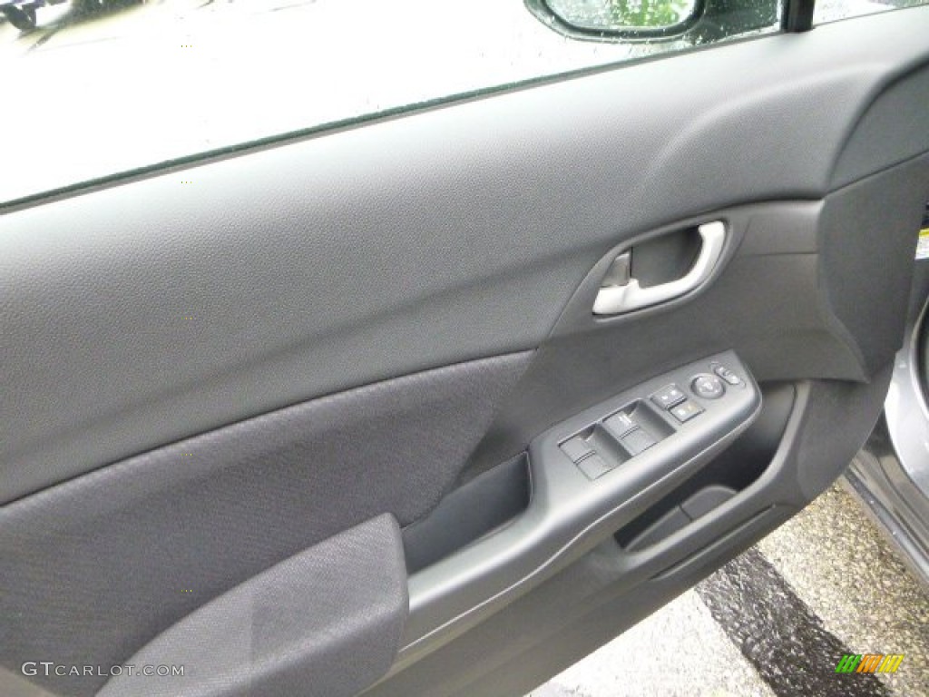 2013 Civic LX Sedan - Polished Metal Metallic / Black photo #14