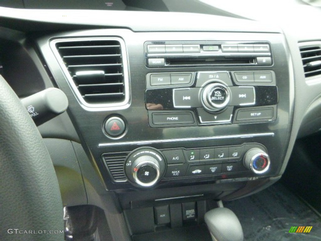 2013 Civic LX Sedan - Polished Metal Metallic / Black photo #18