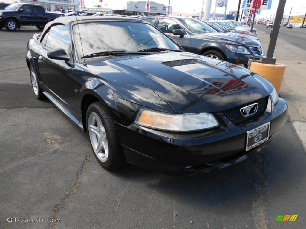 2000 Mustang GT Convertible - Black / Medium Parchment photo #3