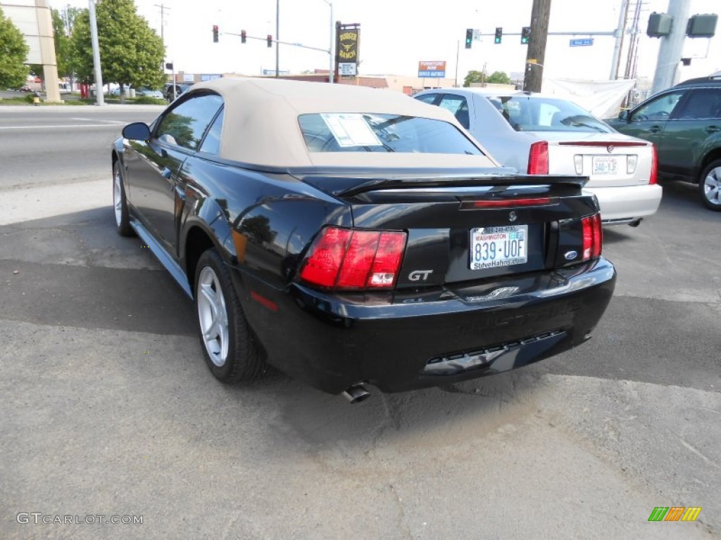 2000 Mustang GT Convertible - Black / Medium Parchment photo #6