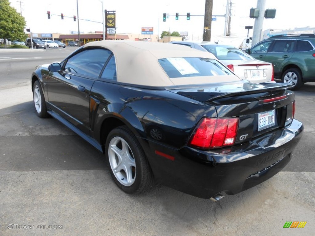 2000 Mustang GT Convertible - Black / Medium Parchment photo #7