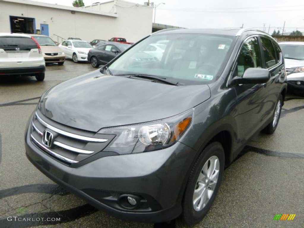 2013 CR-V EX-L AWD - Polished Metal Metallic / Gray photo #7