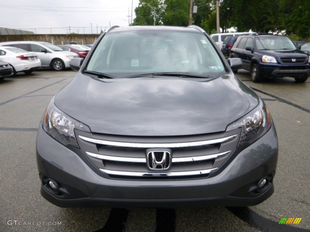 2013 CR-V EX-L AWD - Polished Metal Metallic / Gray photo #8