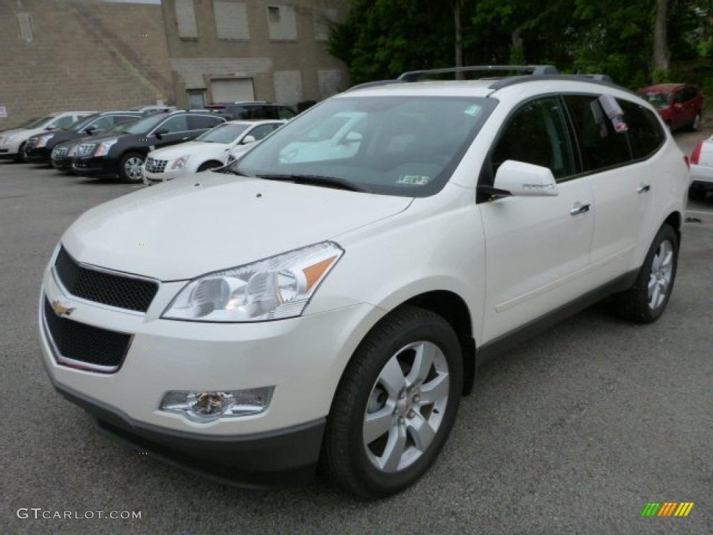 White Diamond Tricoat 2012 Chevrolet Traverse LT AWD Exterior Photo #81542829