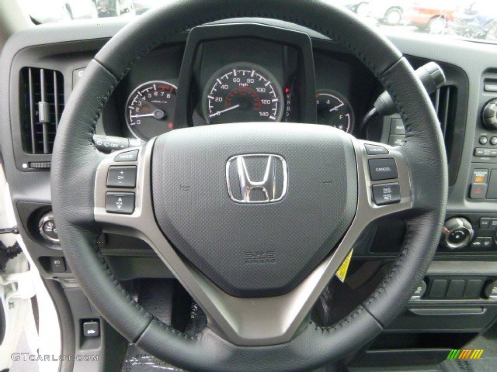 2013 Honda Ridgeline Sport Black Steering Wheel Photo #81543118