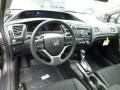 Black 2013 Honda Civic EX Coupe Dashboard