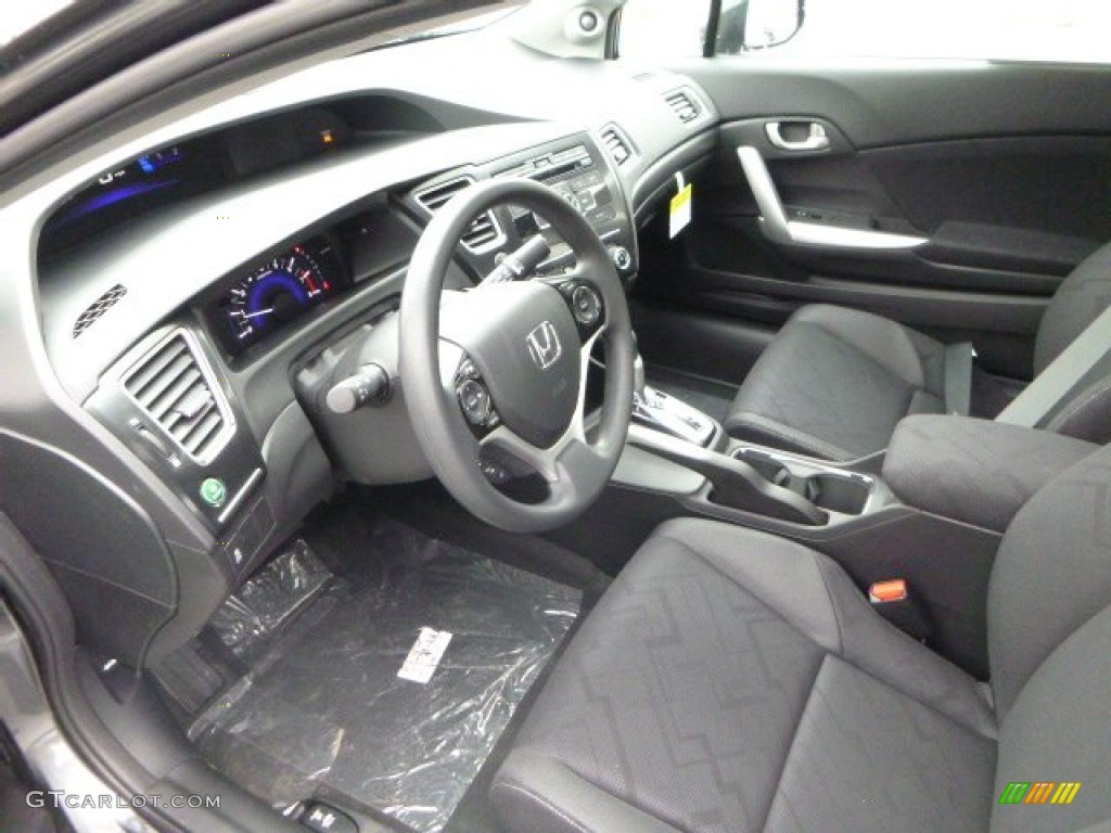 Black Interior 2013 Honda Civic EX Coupe Photo #81544083
