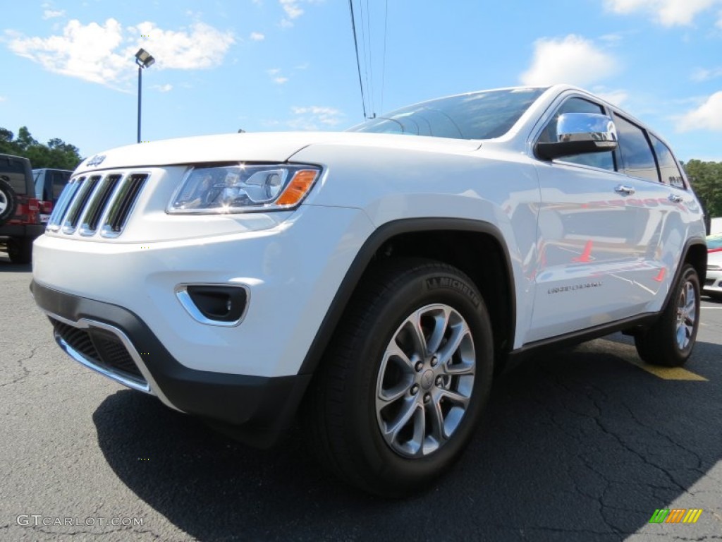 2014 Grand Cherokee Limited - Bright White / New Zealand Black/Light Frost photo #3