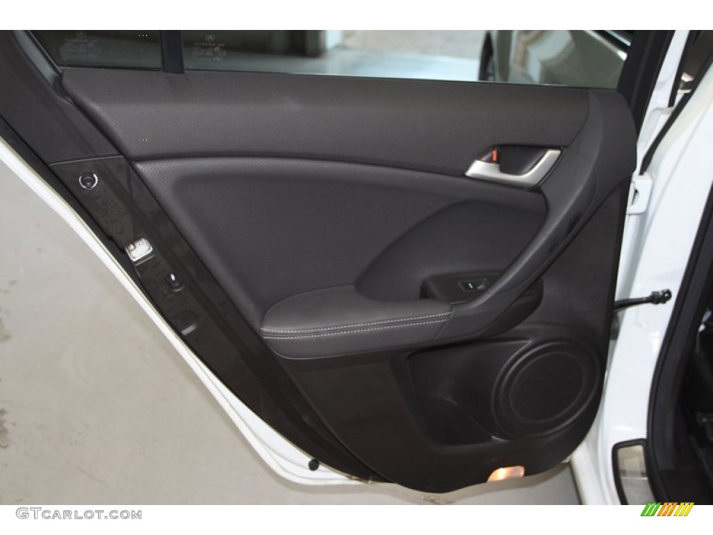 2012 Acura TSX Technology Sedan Ebony Door Panel Photo #81545582