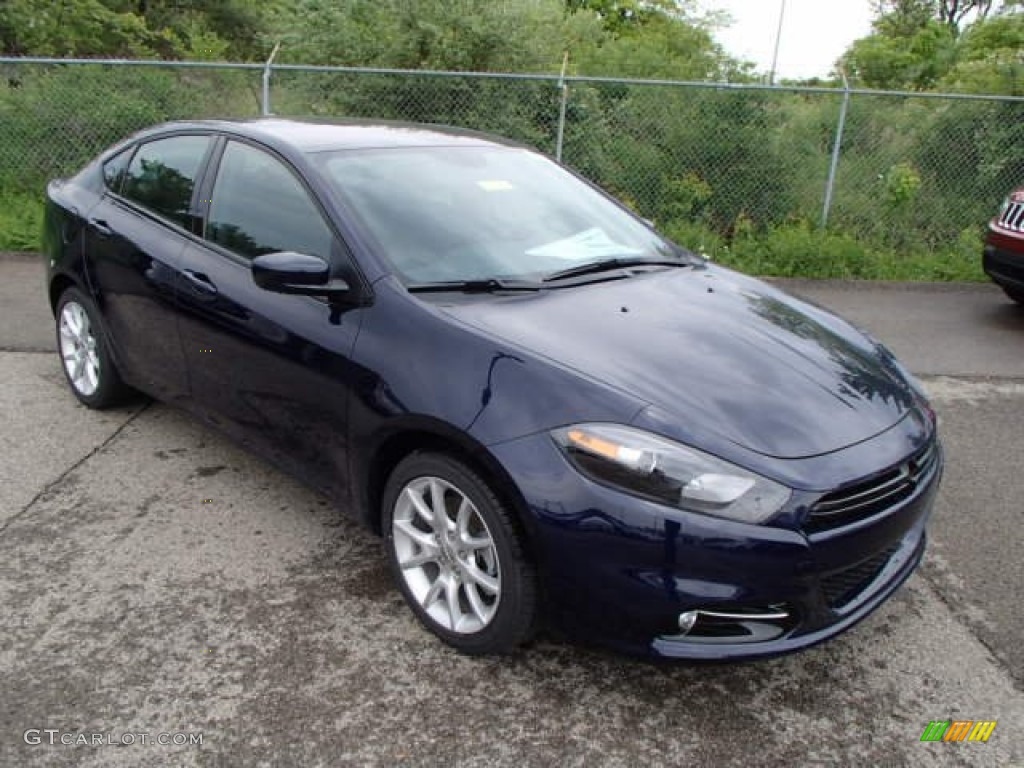 2013 Dart SXT - True Blue Pearl Coat / Black photo #4