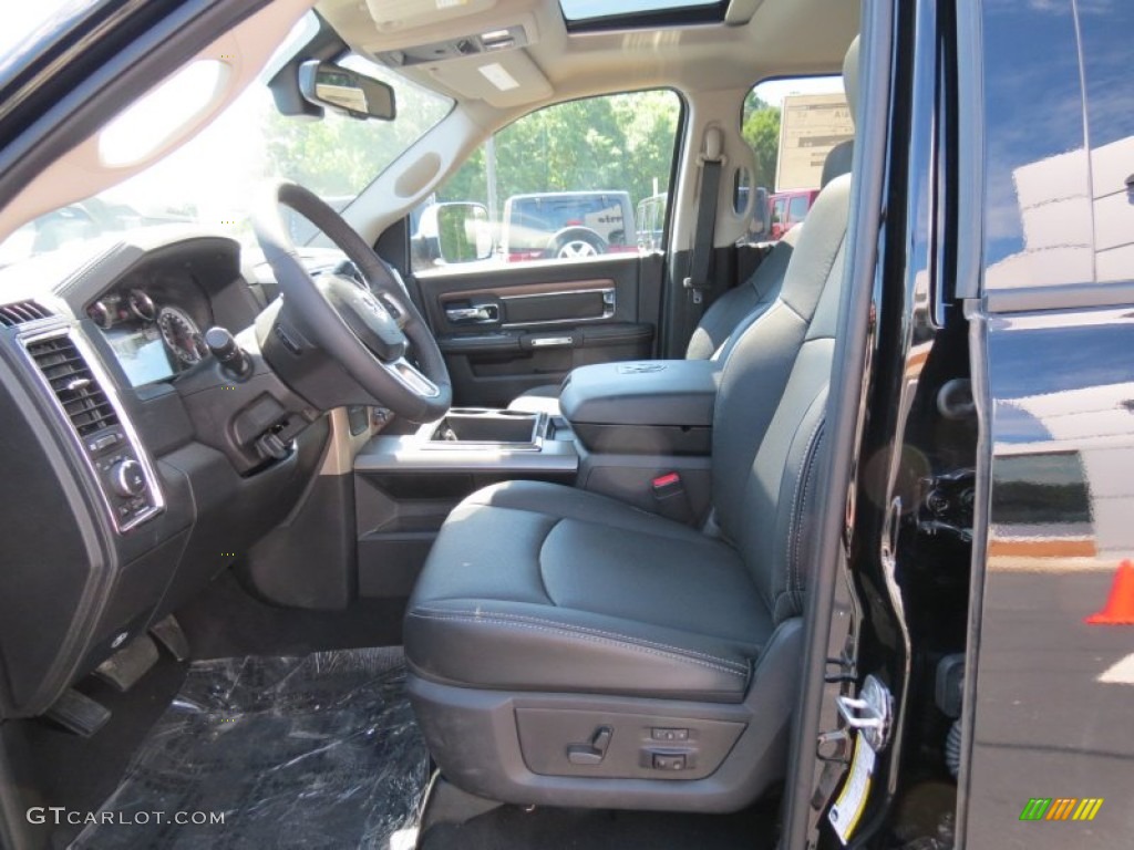 2013 3500 Laramie Mega Cab 4x4 Dually - Black / Black photo #11