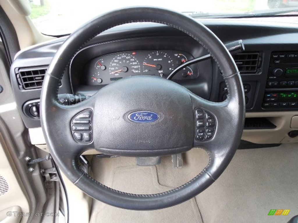 2005 Ford Excursion Limited 4X4 Medium Pebble Steering Wheel Photo #81547254