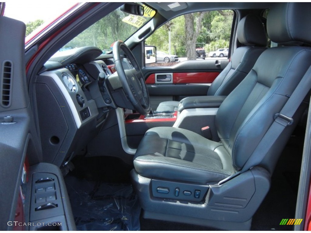 Black Interior 2011 Ford F150 Lariat SuperCrew 4x4 Photo #81548723
