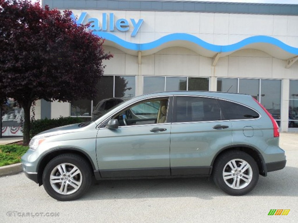 2010 CR-V EX AWD - Opal Sage Metallic / Ivory photo #2