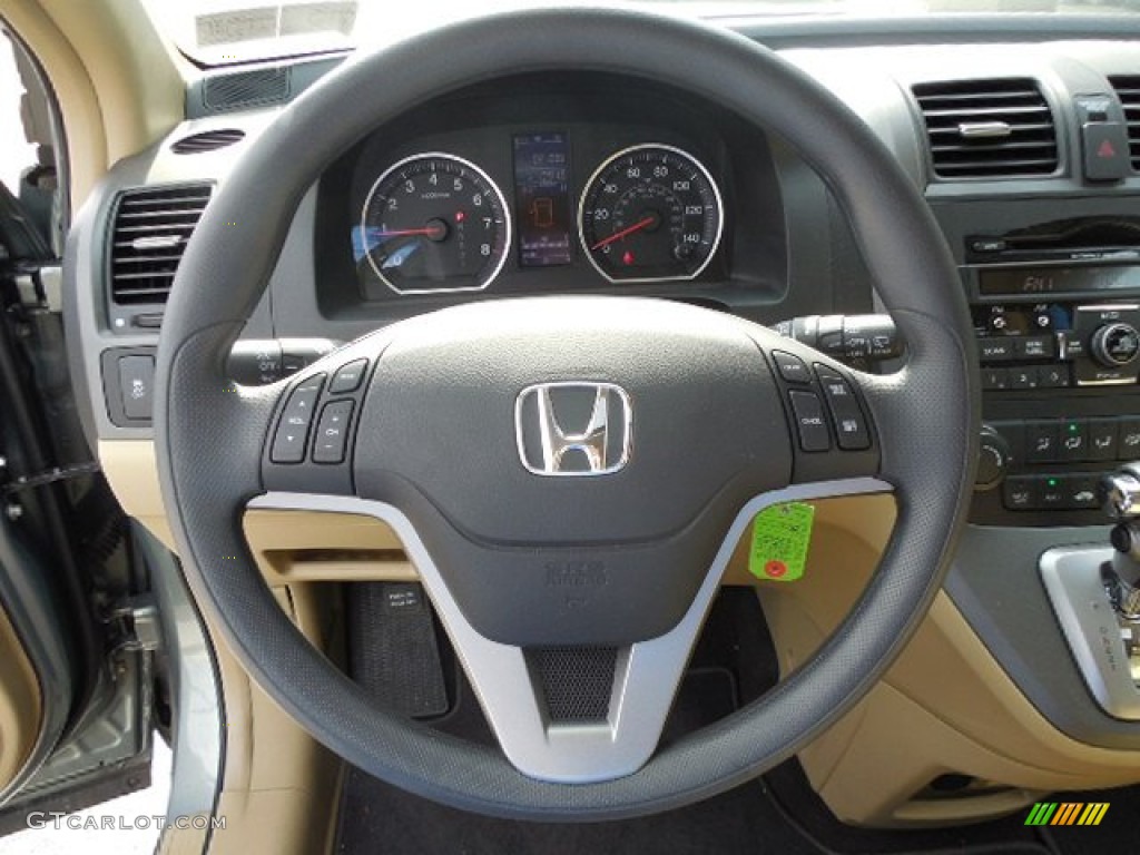 2010 Honda CR-V EX AWD Ivory Steering Wheel Photo #81549992
