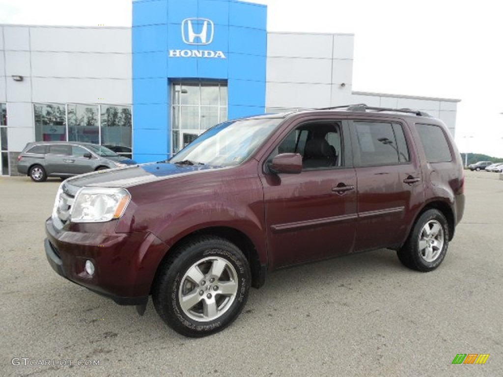 Dark Cherry Pearl 2011 Honda Pilot EX-L 4WD Exterior Photo #81550068