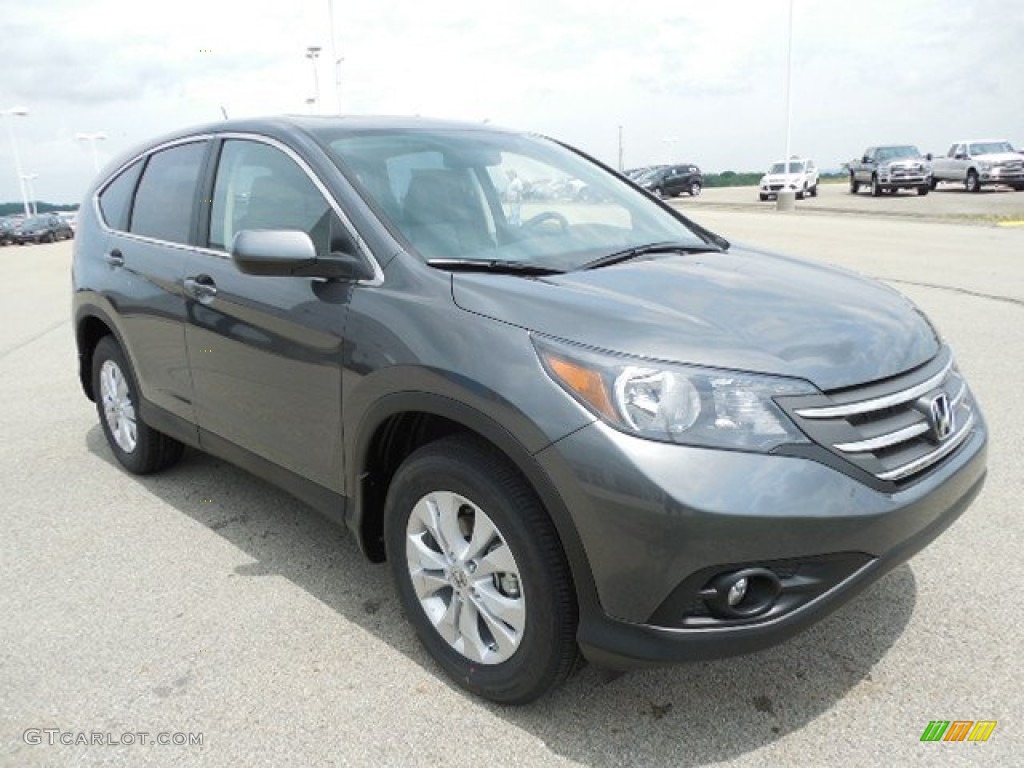 2013 CR-V EX AWD - Polished Metal Metallic / Gray photo #5