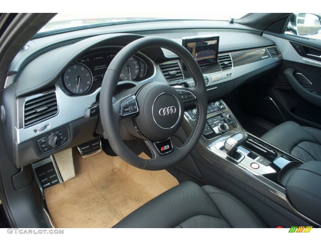 Black Interior 2013 Audi S8 4.0 TFSI quattro Sedan Photo #81551091