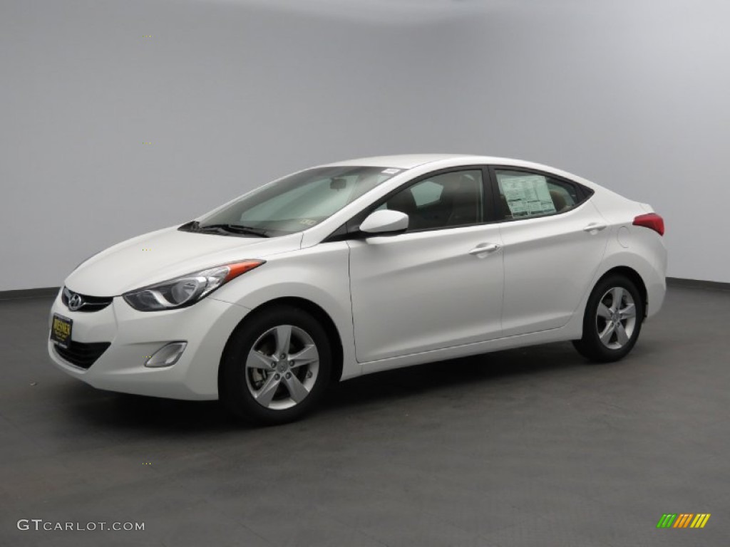 2013 Elantra GLS - Shimmering White / Beige photo #1